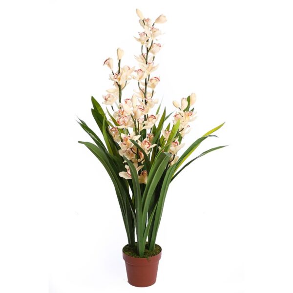 CYMBIDIUM ARTIFICIAL EN MACETA 115CM - Imagen 1