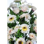 RAMO ROSAS Y GERBERAS ARTIFICIAL 46CM - Imagen 2