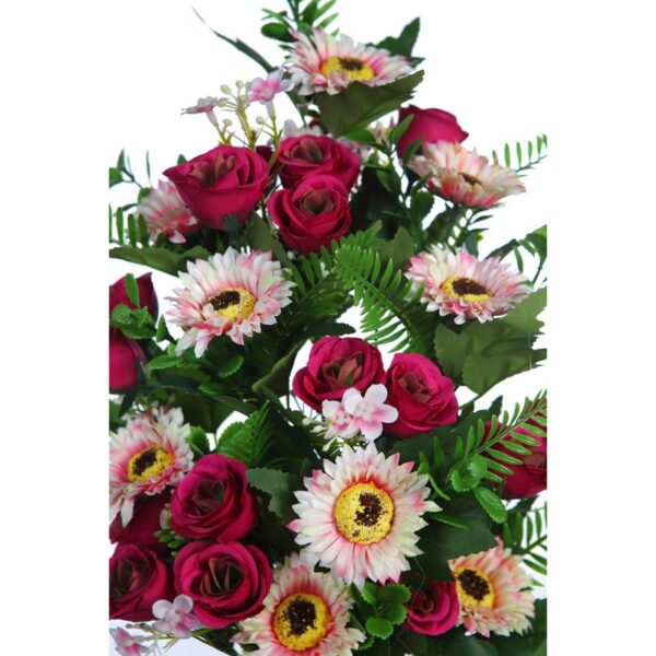 RAMO ROSAS Y GERBERAS ARTIFICIAL 46CM - Imagen 8