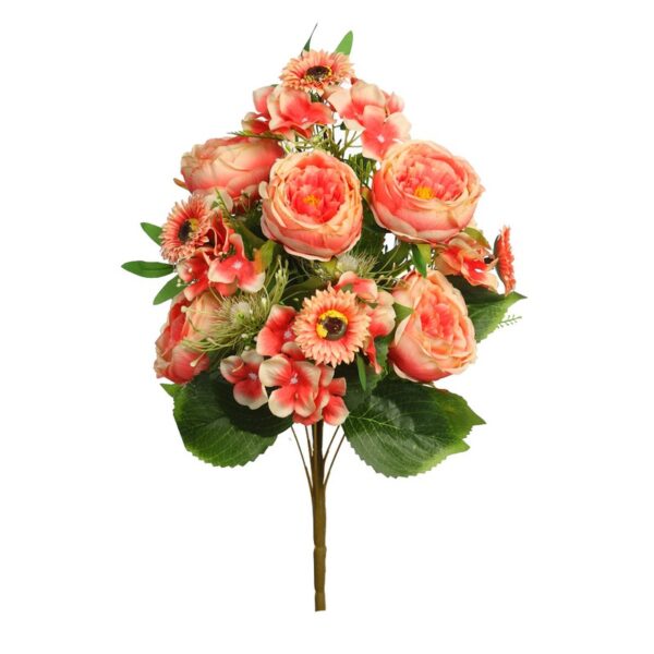 RAMO PEONIAS Y GERBERAS ARTIFICIALES 54CM - Imagen 3