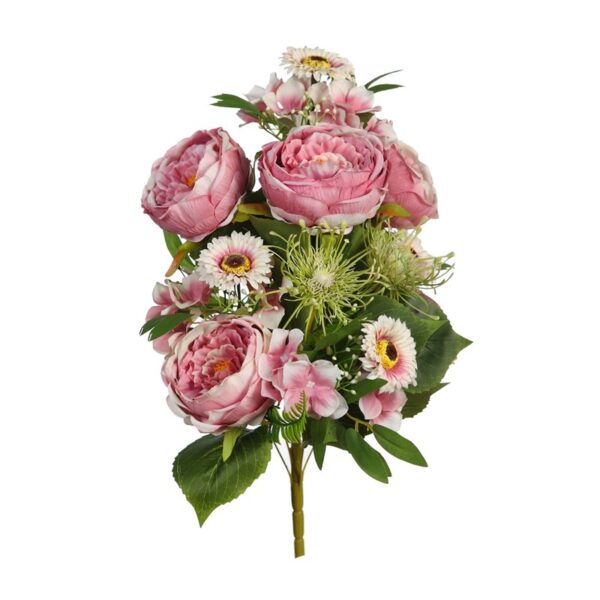 RAMO PEONIAS Y GERBERAS ARTIFICIALES 54CM - Imagen 7