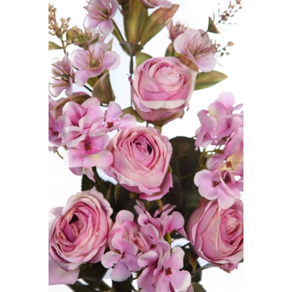 RAMO ROSAS Y HORTENSIAS ARTIFICIAL 47CM - Imagen 4