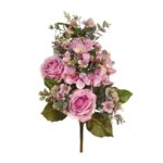 RAMO ROSAS Y EUCALIPTO ARTIFICIAL 55CM - Imagen 5