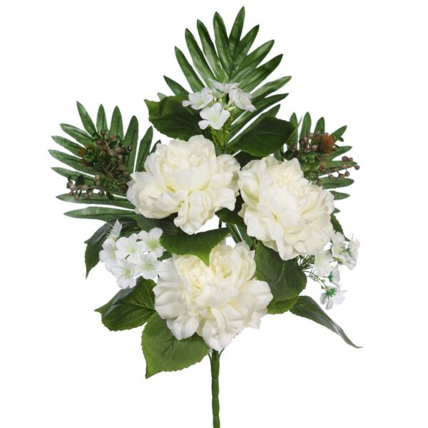 RAMO DE UNA CARA PEONIAS ARTIFICIAL 55CM - Imagen 1
