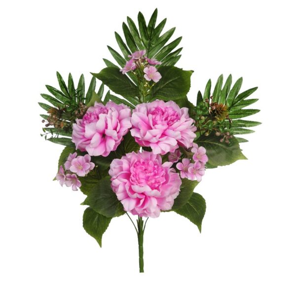 RAMO DE UNA CARA PEONIAS ARTIFICIAL 55CM - Imagen 7
