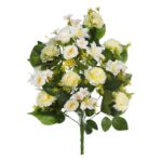 RAMO DE UNA CARA CLAVEL Y LILY ARITIFICIAL  50CM