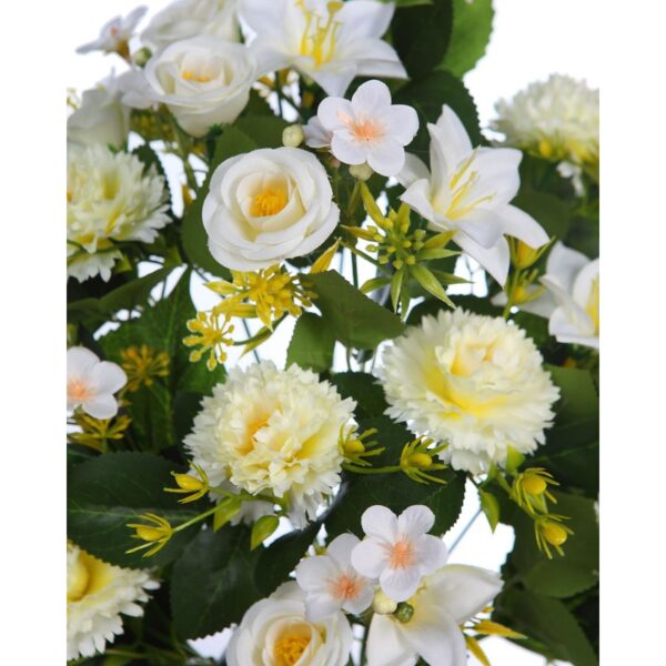 RAMO DE UNA CARA CLAVEL Y LILY ARITIFICIAL  50CM - Imagen 2