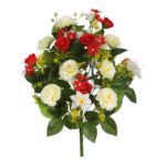 RAMO DE UNA CARA CLAVEL Y LILY ARITIFICIAL  50CM - Imagen 3