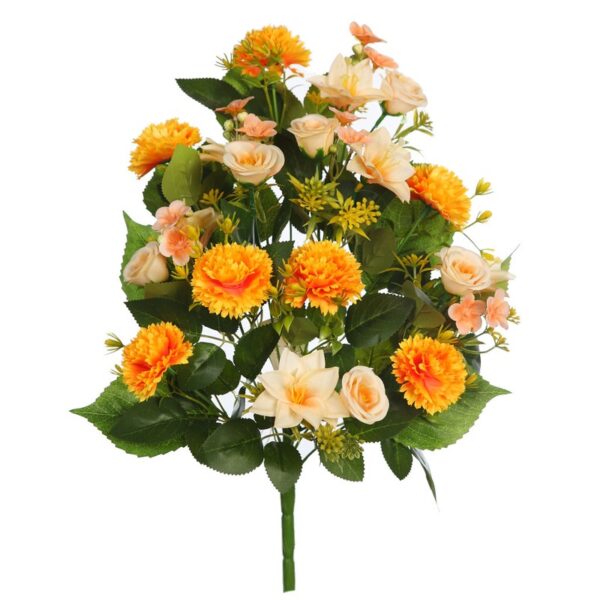 RAMO DE UNA CARA CLAVEL Y LILY ARITIFICIAL  50CM - Imagen 5