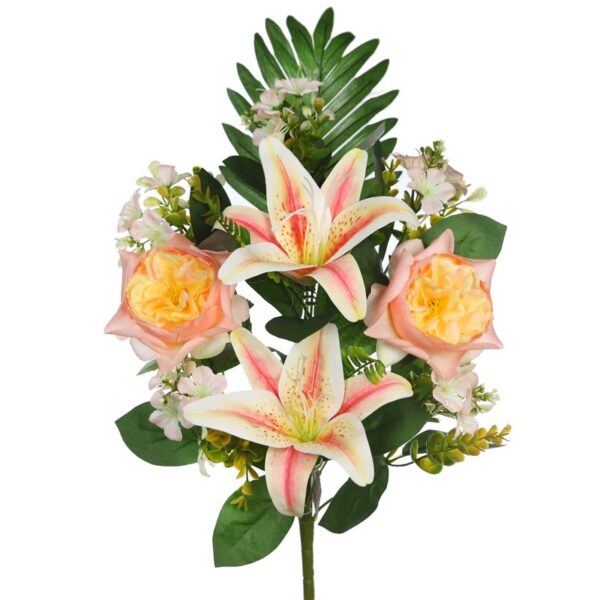 RAMO LILIS Y PEONIAS ARTIFICIAL 55CM - Imagen 5