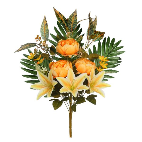 RAMO LILIS Y PEONIAS ARTIFICIAL 55CM - Imagen 3