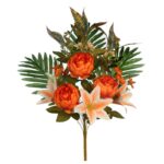 RAMO LILIS Y PEONIAS ARTIFICIAL 55CM - Imagen 5