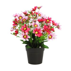 PLANTA MARGARITAS ARTIFICIAL CON MACETA 28CM