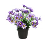 PLANTA MARGARITAS ARTIFICIAL CON MACETA 28CM - Imagen 3