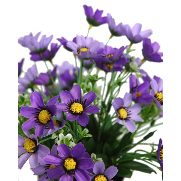 PLANTA MARGARITAS ARTIFICIAL CON MACETA 28CM - Imagen 4