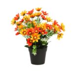 PLANTA MARGARITAS ARTIFICIAL CON MACETA 28CM - Imagen 5