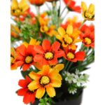 PLANTA MARGARITAS ARTIFICIAL CON MACETA 28CM - Imagen 6