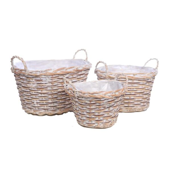 CESTAS MIMBRE SET X3 ASA BAJA - Imagen 1