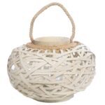 FAROL MIMBRE CRISTAL 25CM