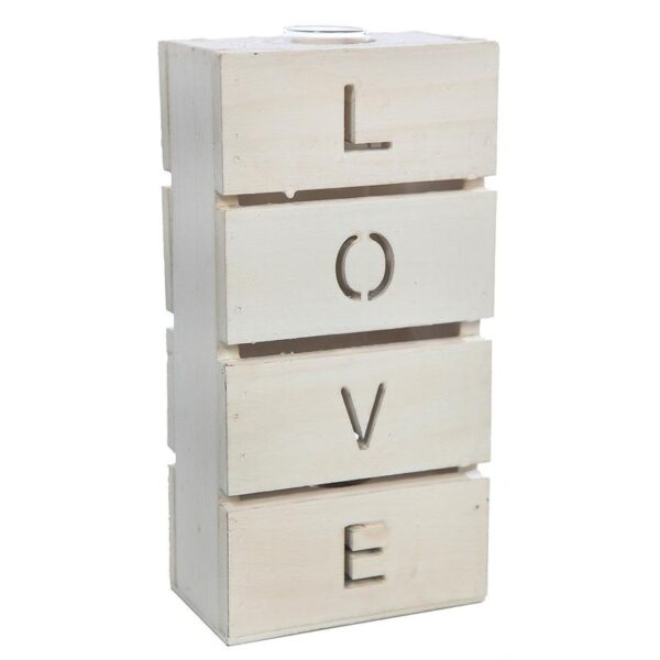 CAJA MADERA BOTE CRISTAL 20CM - Imagen 1