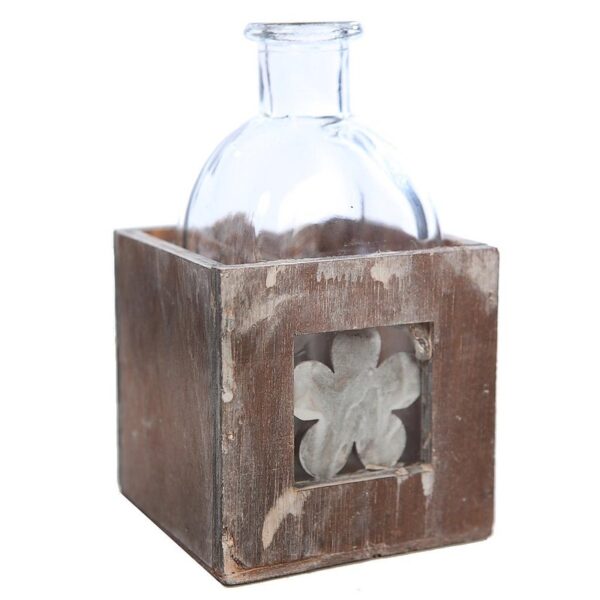 Y0061_0 CAJA MADERA BOTE CRISTAL 14CM - Imagen 1