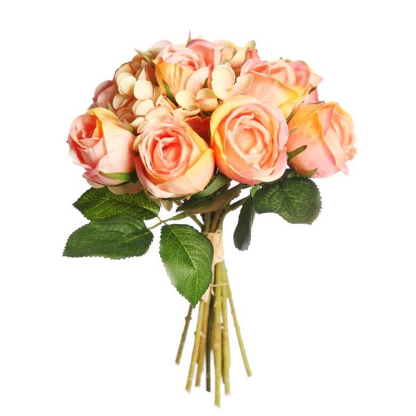 ATADO DE ROSAS Y HORTENSIAS 27CM - Imagen 1