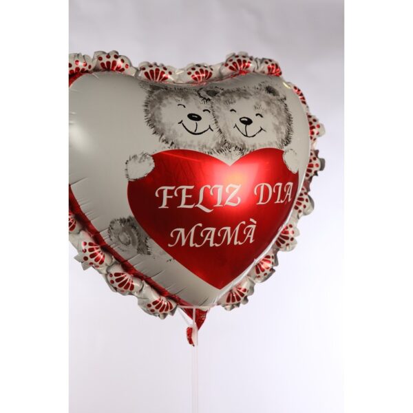 BOLSA 50 GLOBOS FELICIDADES MAMA 110CM - Imagen 2