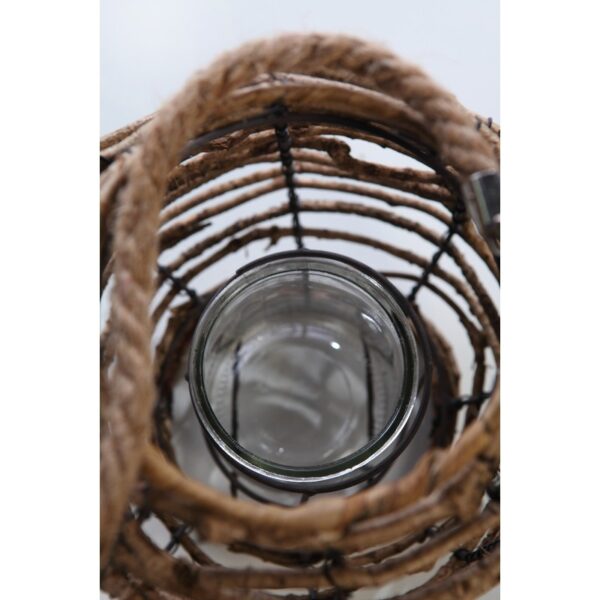 FAROL PARA VELA RAMAS MADERA 27CM - Imagen 2