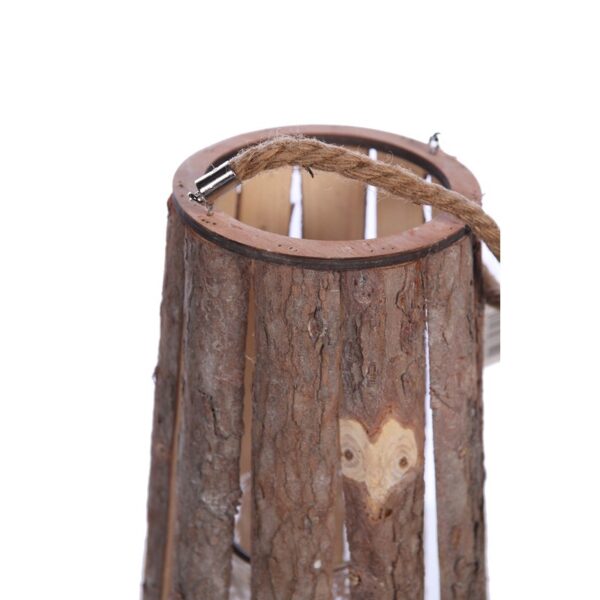 FAROL PARA VELAS CORTEZA PINO 48CM - Imagen 3