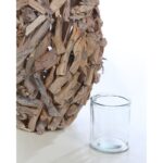 FAROL PARA VELA CORTEZAS MADERA 53CM - Imagen 3