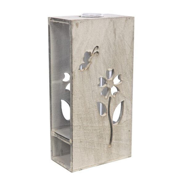 Y0567_0 FLORERO MADERA Y PROBETA 20CM - Imagen 1