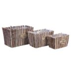 SET X 3 CUBRE MACETA RECTANGULAR 31CM