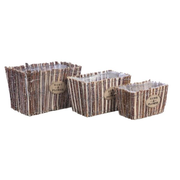 SET X 3 CUBRE MACETA RECTANGULAR 31CM - Imagen 1