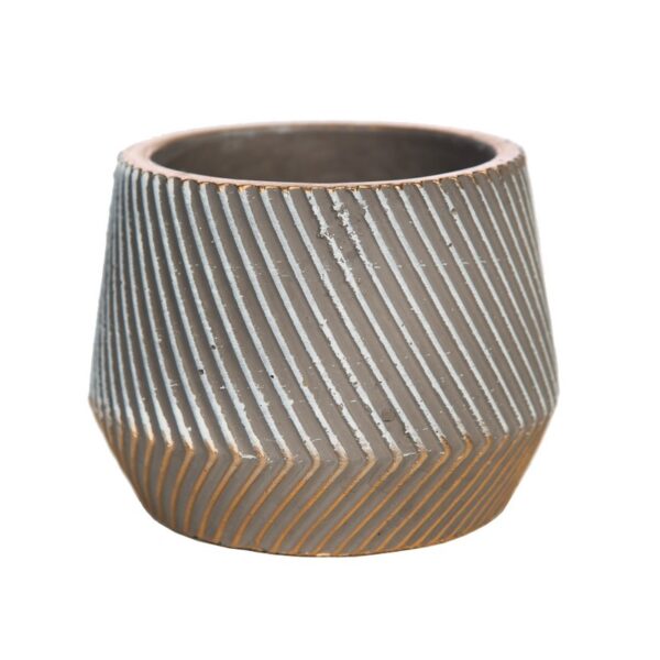 Y0681_0 MACETA CERAMICA LINEAS 7CM - Imagen 1