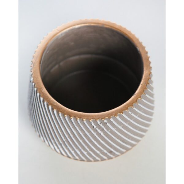 MACETA CERAMICA LINEAS 7CM - Imagen 2