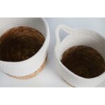 SET 2 MACETEROS COLGANTES CUERDA DE ALGODON - Imagen 2