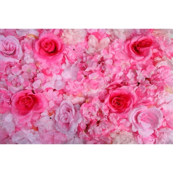 MURO ROSAS Y HORTENSIAS 60X40CM - Imagen 1
