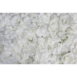 PLACA ROSAS Y HORTENSIAS ARTIFICIAL 60X40CM